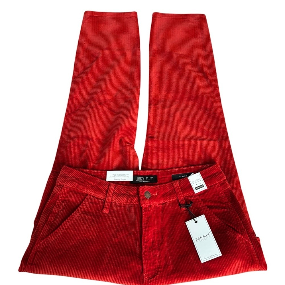 Judy Blue High Waist Slim Fit Corduroy Jean Color Rust | Sz 27 | NWT